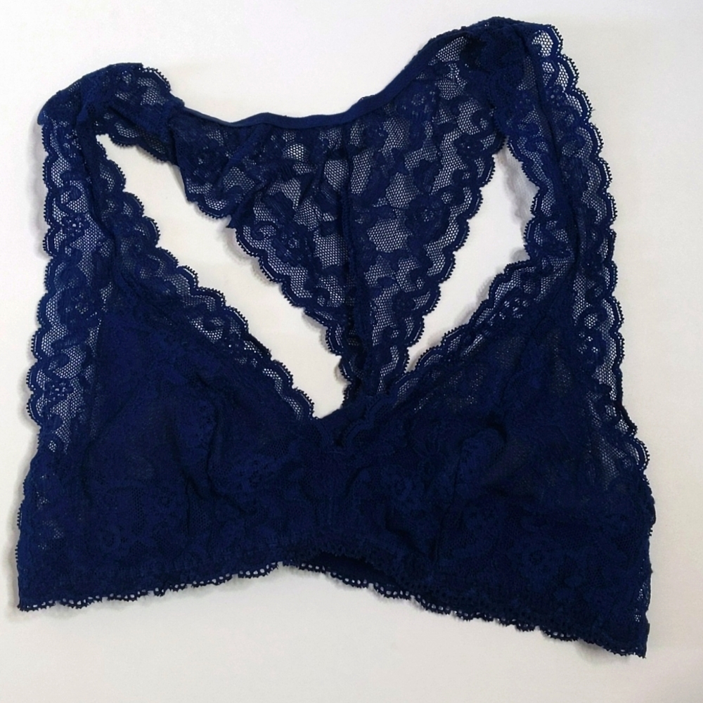 Victoria's Secret Navy Lace Bralette Small